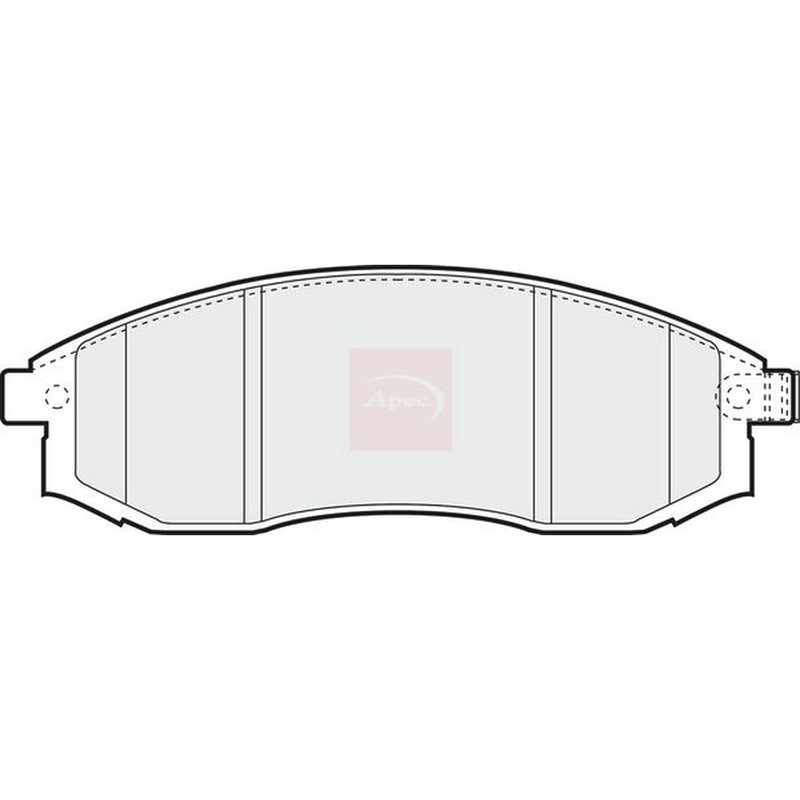 Apec Front Brake Pad Set fits Mitsubishi L200 1996-2007 2.5 2.8 3.0