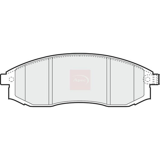 Apec Front Brake Pad Set fits Mitsubishi L200 1996-2007 2.5 2.8 3.0