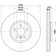 DON Front & Rear Brake Discs & Pads fits Mini Mini 2015-2016