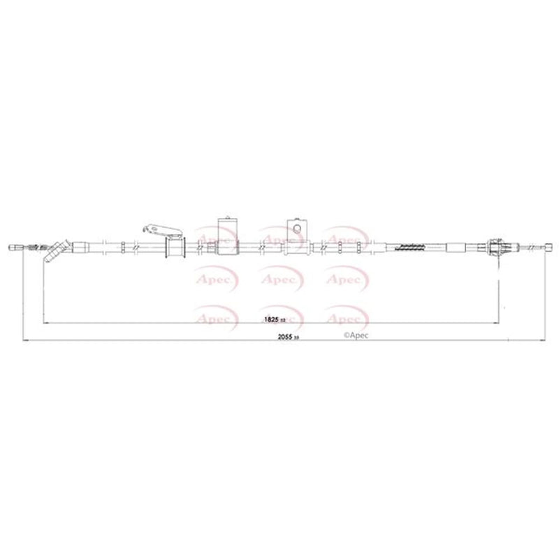 Apec Handbrake Cable Left Rear CAB1784