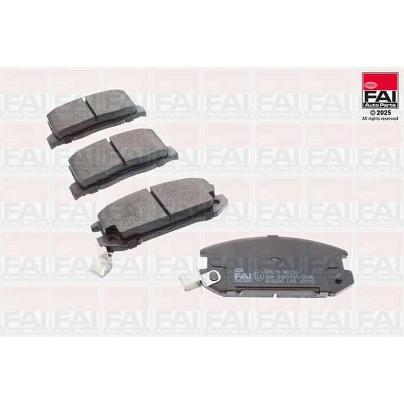 FAI Rear Brake Pad Set fits Toyota MR2 I 1984-1990 1.6