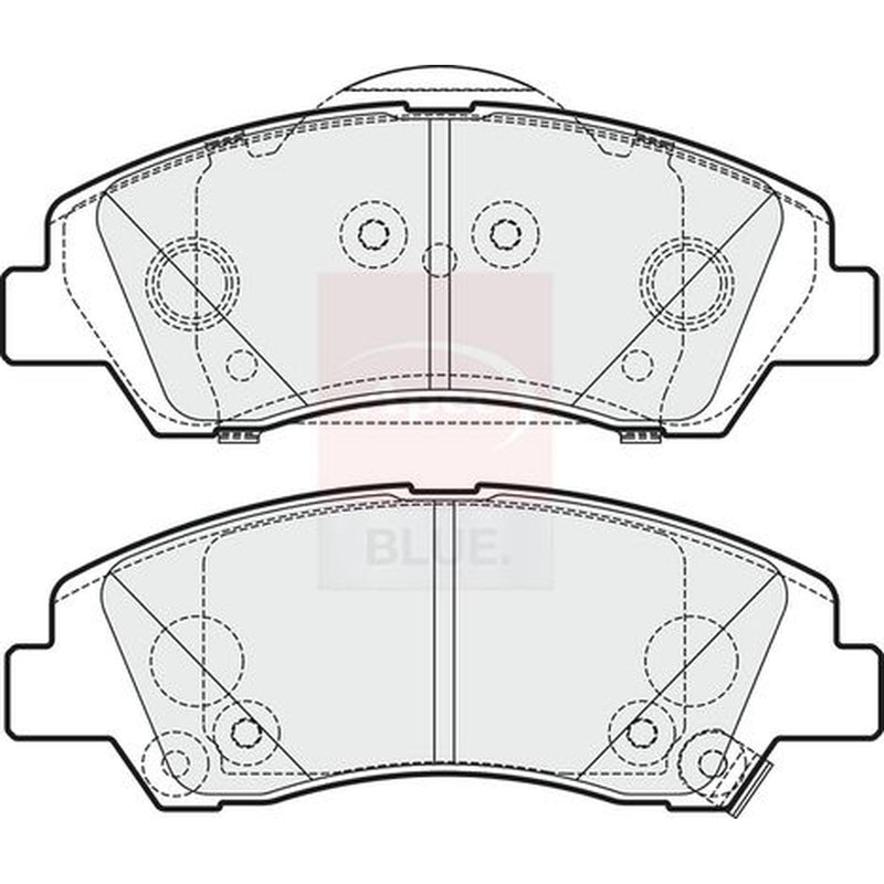 Apec Front Brake Pad Set fits Hyundai I10 II 2013-2019 1.0 1.2