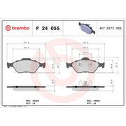 Brembo 4 x Front Brake Pad Set fits Ford Courier Box Body/Mpv 1996-2003 1.3 1.8