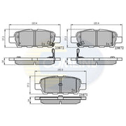 Comline Front & Rear Brake Discs & Pads fits Nissan X-Trail II 2007-2013 2.0