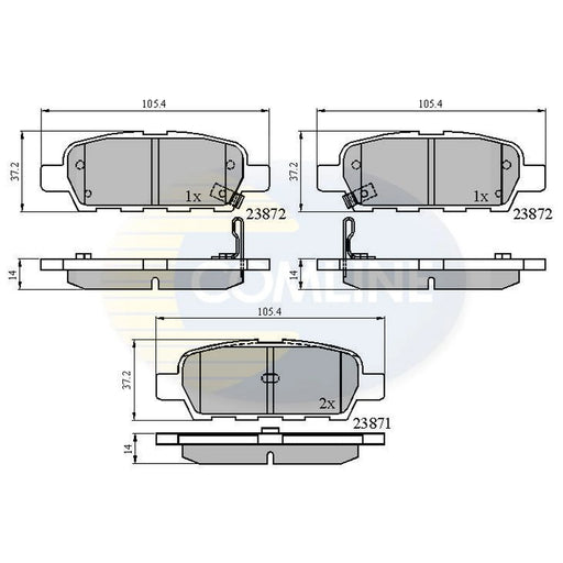 Comline Rear Brake Discs & Pads fits Suzuki Grand Vitara II 2005-2015