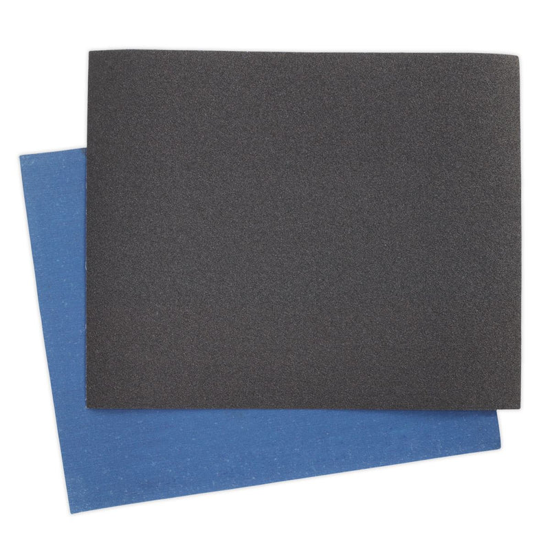 Sealey Emery Sheet Blue Twill 230 x 280mm 60Grit Pack of 25 ES232860 Sealey - Dynamic Drive