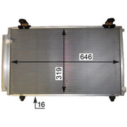 Mahle Air Conditioning Condenser fits Toyota Corolla Verso 2004-2009 1.6 1.8 2.0