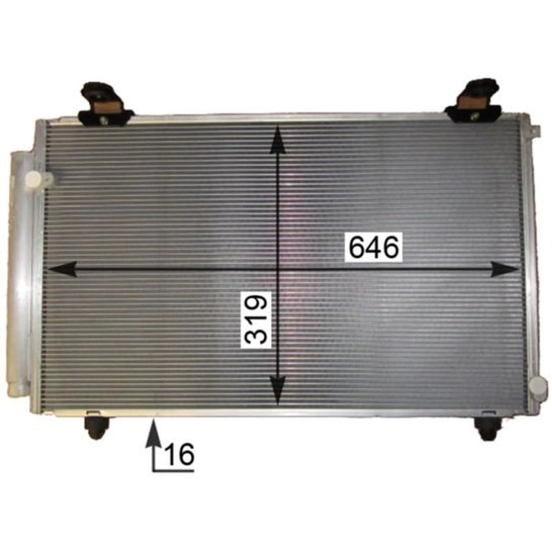Mahle Air Conditioning Condenser fits Toyota Corolla Verso 2004-2009 1.6 1.8 2.0