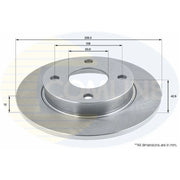 Comline 2 x Solid Front Brake Discs ADC0436-x2