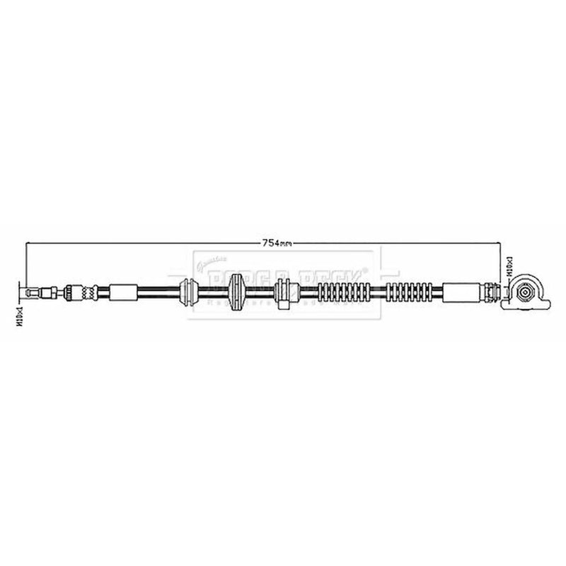 Borg & Beck Brake Hydraulic Hose Line Front Right BBH8895