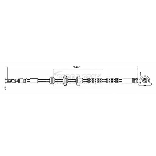 Borg & Beck Brake Hydraulic Hose Line Front Right BBH8895