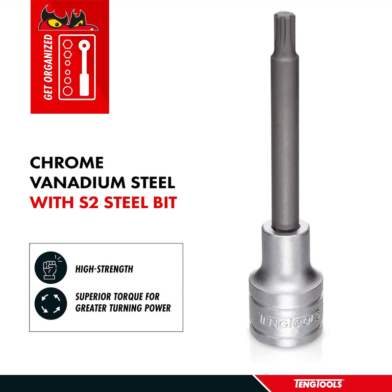 Teng Tools 1/2" Long Ribe?? Bit Socket 10 Teng Tools - Dynamic Drive