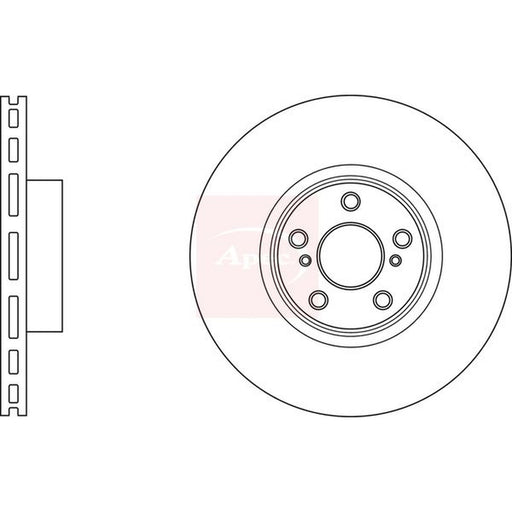 Apec 2 x Vented Brake Discs fits Toyota Hilux Vigo VII Pickup 2006-2015 2.5