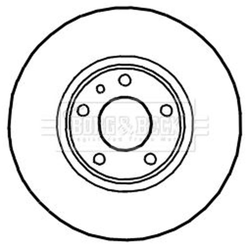 Borg & Beck Front Brake Vented Discs & Pads fits Fiat Tipo 2020 on 1.6