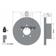 Textar 2 x Internally Vented Brake Discs 92022300