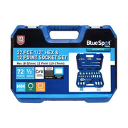 Bluespot Tools 1/2in & 1/4in Metric Socket Set, 94 Piece BlueSpot Tools - Dynamic Drive