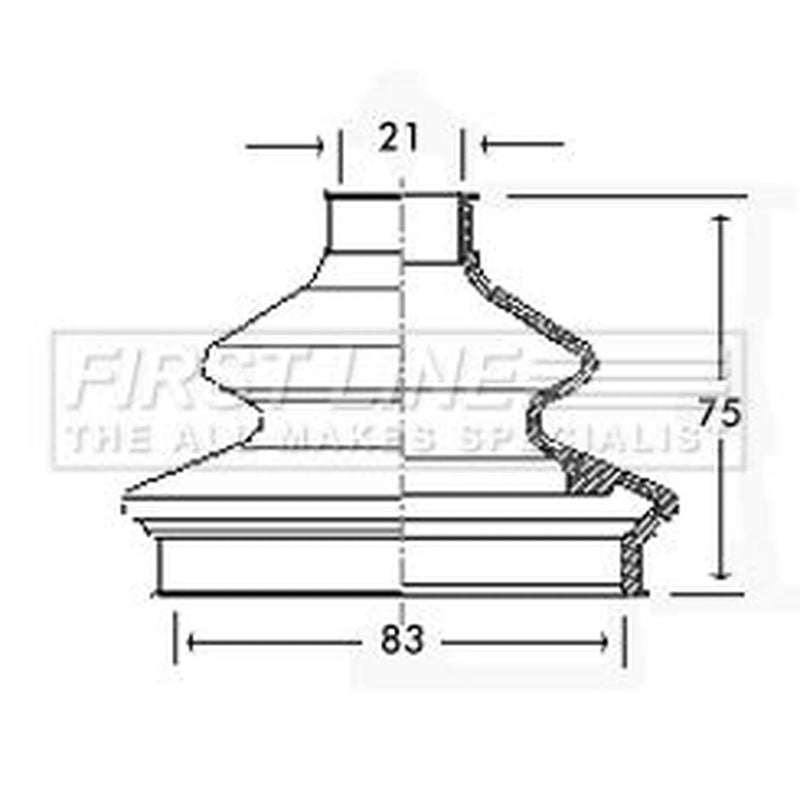 First Line Drive Shaft Bellow Kit Front Left fits Audi 80 B4 1992-1995 2.8