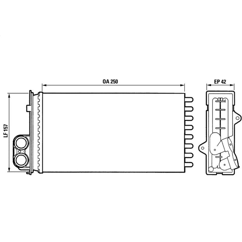 Valeo Heater Matrix Core Heat Exchanger Front 883976