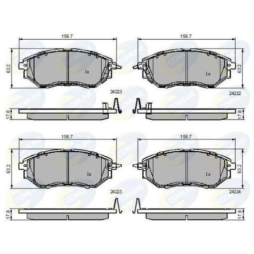 Comline Front & Rear Brake Discs & Pads fits Subaru Legacy IV 2003-2009 2.0 3.0
