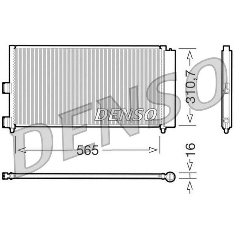 Denso Air Conditioning Condenser fits Fiat Doblo 2001 on 1.9