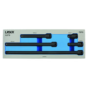 Laser Impact Extension Bar Set 1/2"D 5pc 7373 Laser - Dynamic Drive