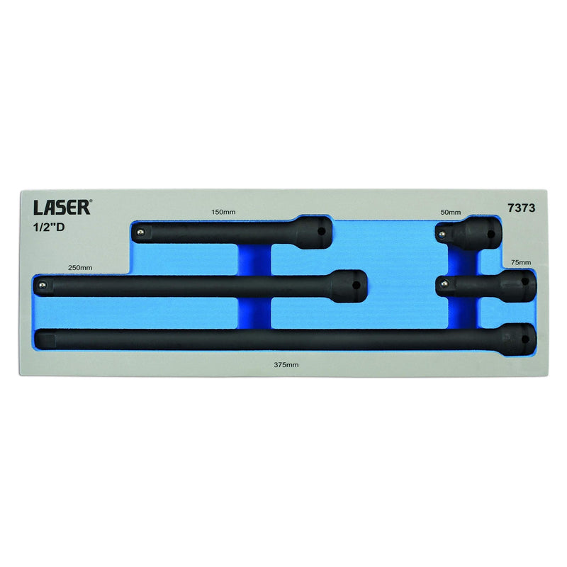 Laser Impact Extension Bar Set 1/2"D 5pc 7373 Laser - Dynamic Drive