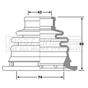 First Line Drive Shaft Bellow Kit Front Left fits Nissan Primastar 2006 on 2.0
