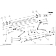 Thule Omnistor Caravan/Motorhome Awning LH & RH Leadrail End Plates To Fit 4900 Thule  - Dynamic Drive