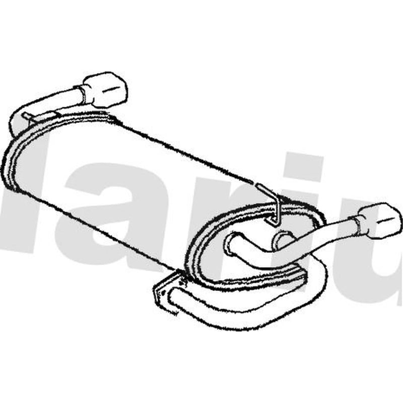 Klarius Box With Tail Pipe Rear fits MG Mgf 1995-2002 1.8