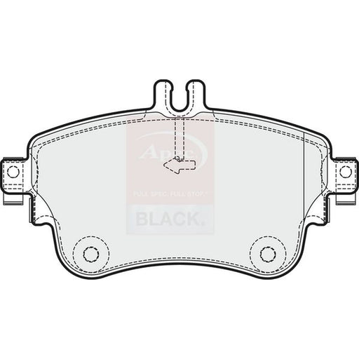 Apec Black Front Brake Pad Set fits Mercedes-Benz A-Class 2012-2018