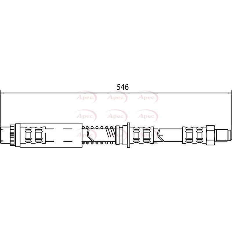 Apec Brake Hydraulic Hose Line Front fits MG Zt 2001-2005 1.8 2.0