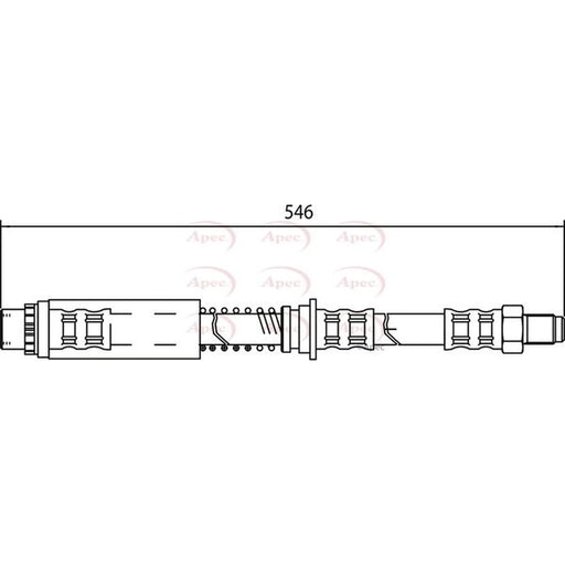 Apec Brake Hydraulic Hose Line Front HOS4047