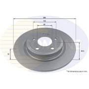 Comline 2 x Solid Rear Brake Discs ADC4036-x2