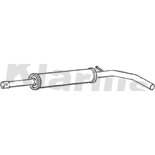 Klarius Box With Centre Pipe Centre fits Audi A1 2012-2018 1.4