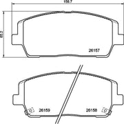 Brembo Front Brake Pad Set fits Hyundai Santa Fe IV 2018-2020 2.0 2.2 2.4 3.5