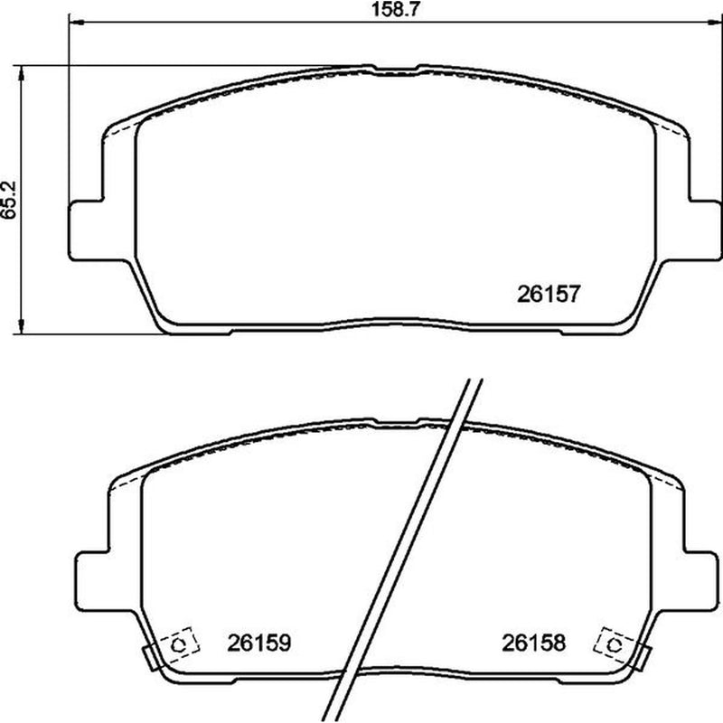 Brembo Front Brake Pad Set fits Hyundai Santa Fe IV 2018-2020 2.0 2.2 2.4 3.5