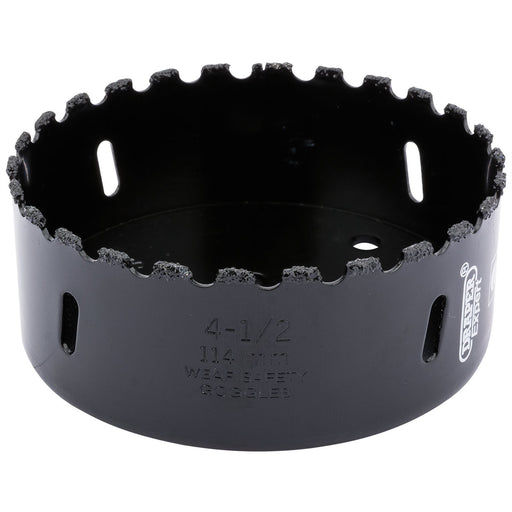 Draper Tungsten Carbide Grit Hole Saw, 114mm 34969 Draper - Dynamic Drive