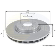 Comline Front Brake Internally Vented Discs & Pads fits Infiniti G 2002-2006 3.5