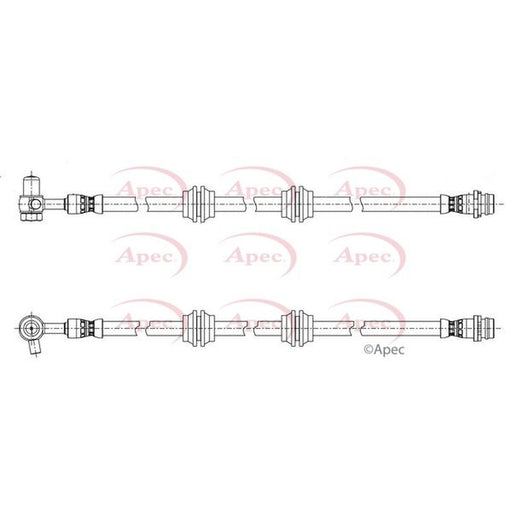 Apec Brake Hydraulic Hose Line Rear Left fits Land Rover Range Rover Evoque