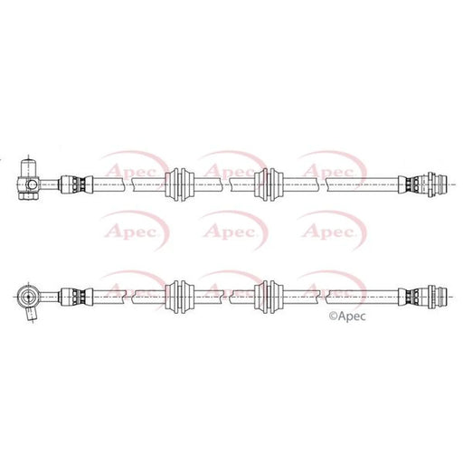 Apec Brake Hydraulic Hose Line Rear Left HOS4504