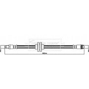 Borg & Beck Brake Hydraulic Hose Line Front Right BBH8538
