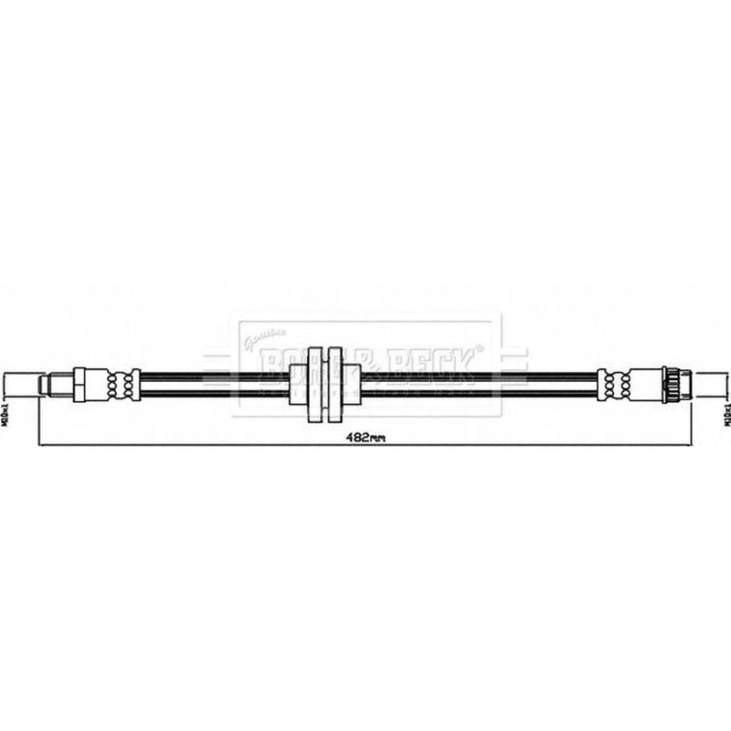 Borg & Beck Brake Hydraulic Hose Line Front Right BBH8538
