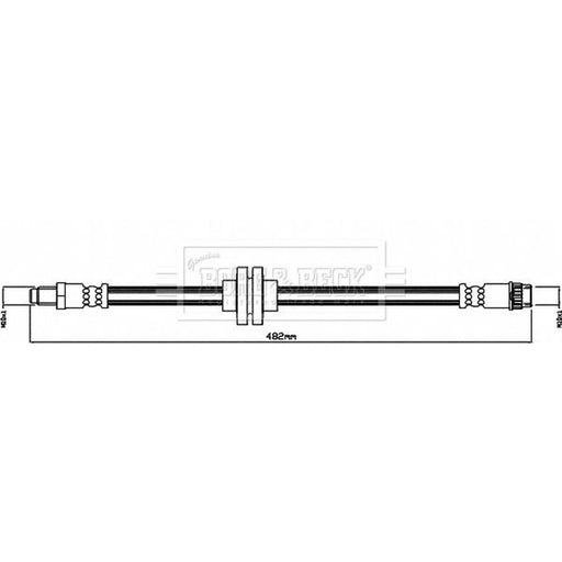 Borg & Beck Brake Hydraulic Hose Line Front Right BBH8538