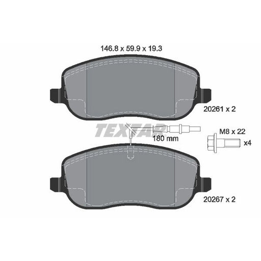 Textar Front Brake Pad Set 2026101