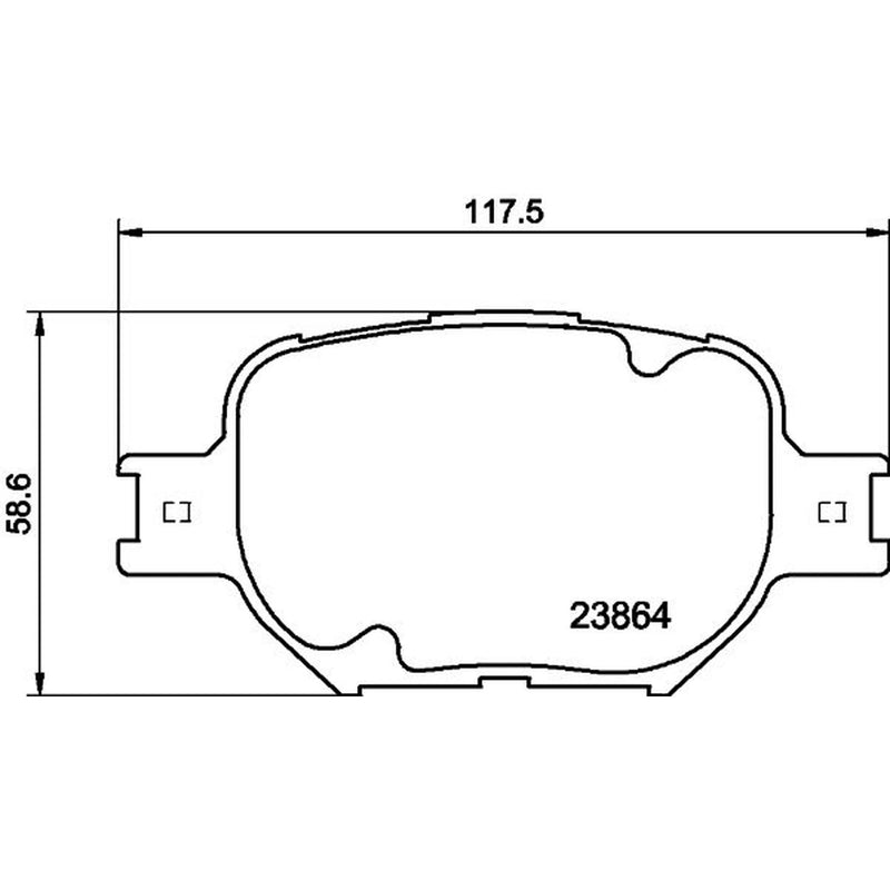 DON Front Brake Pad Set fits Toyota Celica 1999-2005 1.8