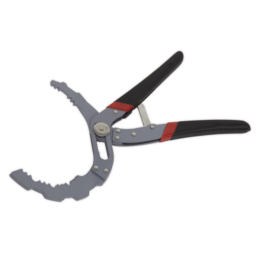 Sealey Oil Filter Pliers Self-Adjusting Angled AK6421 Sealey - Dynamic Drive