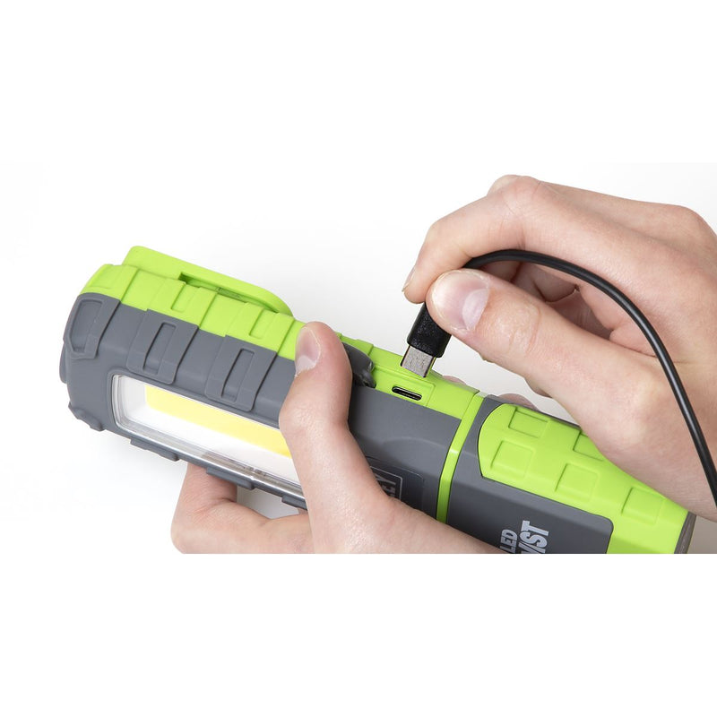 Sealey LED Twist Rechargeable Inspection Light 5W COB & 1W SMD LED601G Sealey - Dynamic Drive