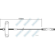 Apec Handbrake Cable Front BBC3178