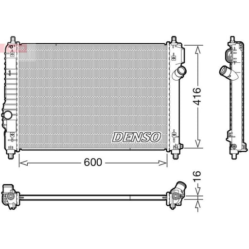 Denso Engine Radiator fits Chevrolet Aveo / Kalos 2008-2011 1.2