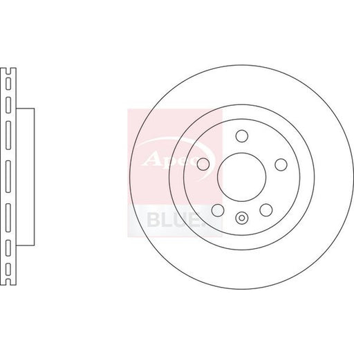 Apec 2 x Vented Brake Discs fits Volvo XC40 2018-2022